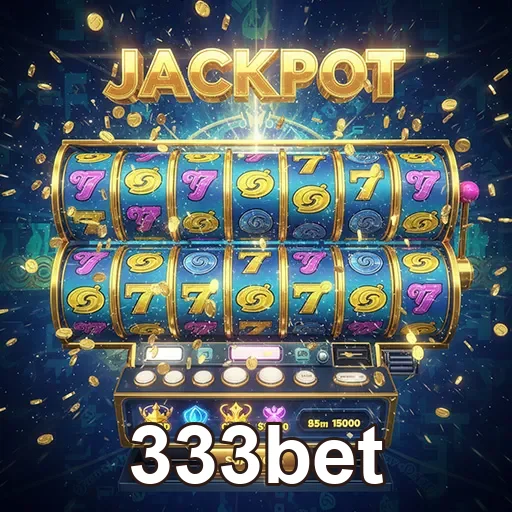 Imagem de máquinas de caça-níqueis com o logotipo 333bet, destaque no site de apostas online de slots.